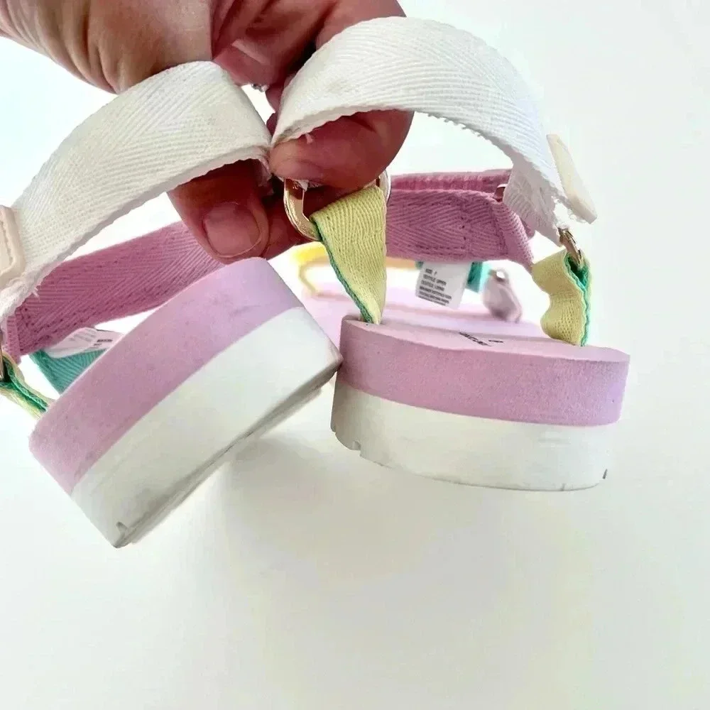 Stoney Clover Lane X Target‎ Pastel Comfortable Adjustable Strap Sandals Size 7